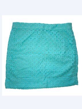 J. Crew Blue Eyelet Miniskirt Size 4